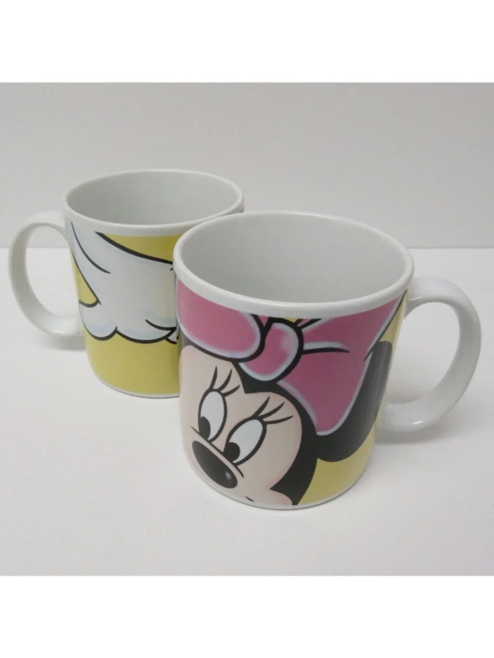 Two Disney Minnie Mouse With Pink Bow Coffee Mugs Cups By Applause